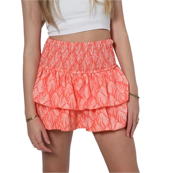 Casual Print Mini Skirts for Women 2024 Summer Fashion Women'S High Waist Ruffle Short Skirts Female Y2K Pleated Skirts