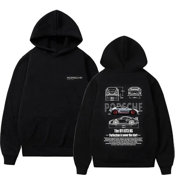 Design Casual Cotton Classic Fashion Car Letter Hoodies Aesthetic Popular GT3-RS Tops Pullover Sweatshirt Oversized 911 Unisex