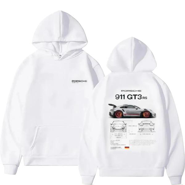 Design Casual Cotton Classic Fashion Car Letter Hoodies Aesthetic Popular GT3-RS Tops Pullover Sweatshirt Oversized 911 Unisex