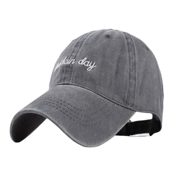 2024 Vintage Washed Black Baseball Cap for Men and Women - Unisex Snapback Hat for Bad Hair Days