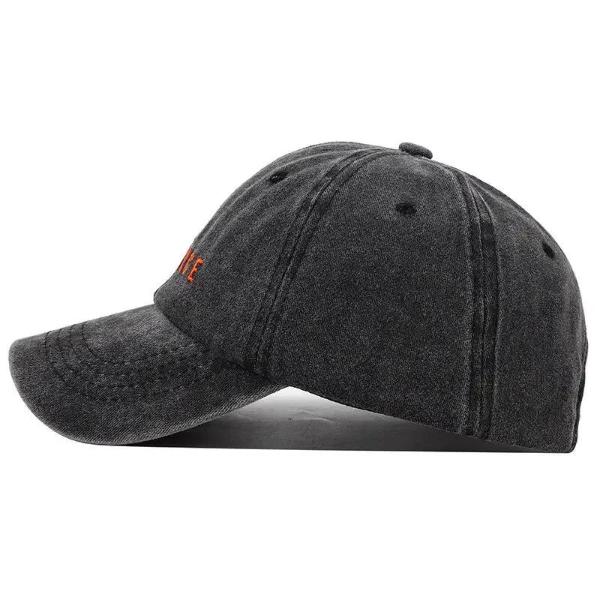 2024 Vintage Washed Black Baseball Cap for Men and Women - Unisex Snapback Hat for Bad Hair Days